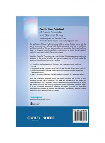 Predictive Control Of Power Converters And Electrical Drives Hardcover