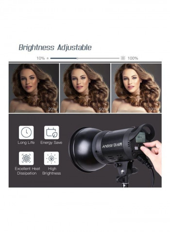 EX60III Studio Photography LED Flash Light Black