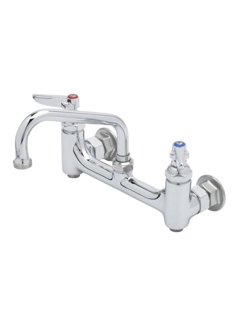 Wall Mountable Double Pantry Faucet Silver 16x11x4inch