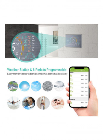 Wi-Fi Smart Programmable Thermostat Grey