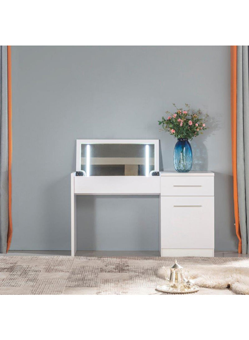 Abra Dresser With Mirror White 129x42x76cm