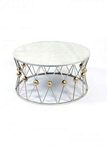 Elena Coffee Table Silver/Gold 91.5x91.5x47cm