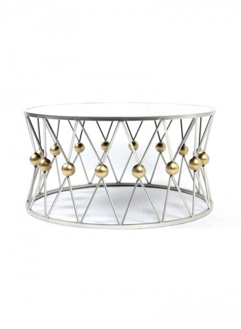 Elena Coffee Table Silver/Gold 91.5x91.5x47cm