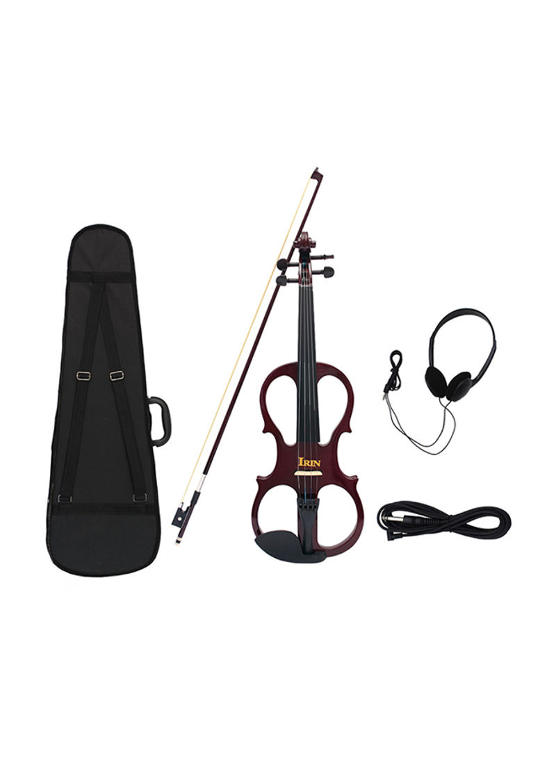 4/4 Wood Maple Fiddle Stringed Electric Violin
