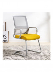 Comfortable Simple Chair with Wraparound Belt Yellow/Grey
