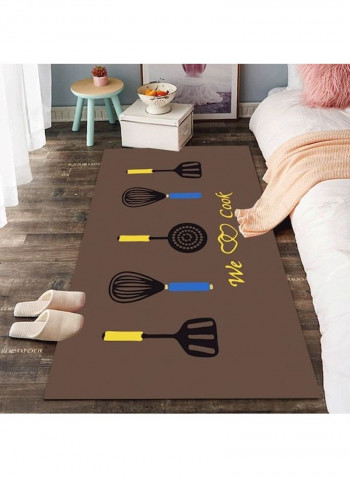 Cartoon Simple Style Thickening Non-Skid Rectangular Rug Brown/Black/Yellow 140 x 200cm