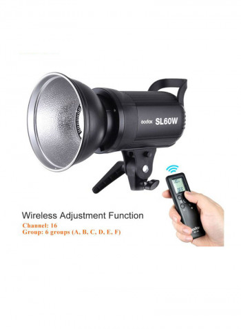 High Power LED Remote Control Video Light White/Black