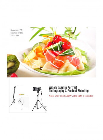 High Power LED Remote Control Video Light White/Black