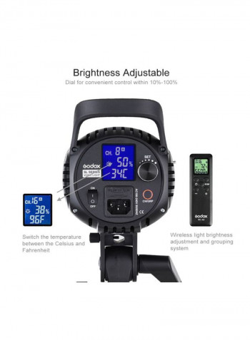 Remote Control Video Light Black/Silver
