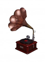 Antique Vintage Ornaments Decorative Retro Phonograph Brown/Black