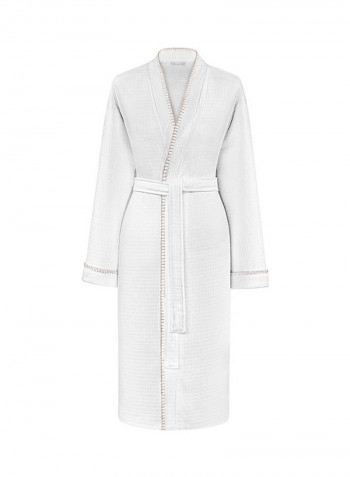 Susan Waffle Bathrobe White M