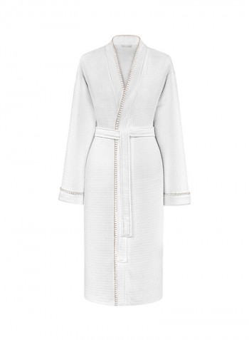 Susan Waffle Bathrobe White S