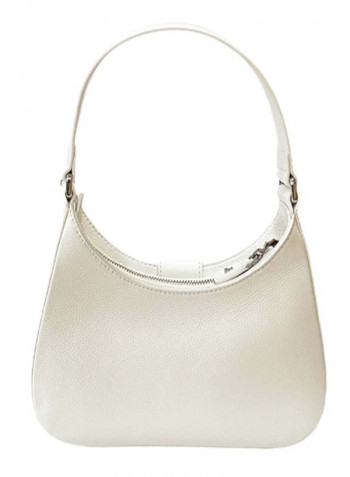 Elegant Chain Detail Shoulder Bag White