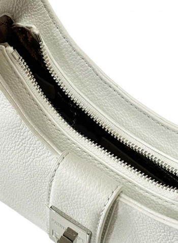 Elegant Chain Detail Shoulder Bag White