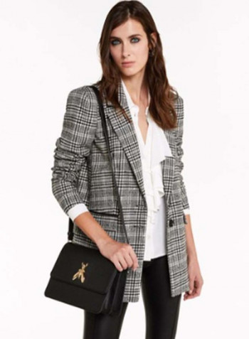 Logo Detail Crossbody Bag Black/Gold