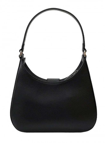 Elegant Chain Detail Shoulder Bag Black
