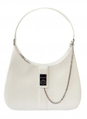 Elegant Chain Detail Shoulder Bag White reviews Elegant Chain Detail Shoulder Bag White