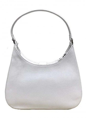 Elegant Chain Detail Shoulder Bag White