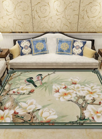 1 Piece Rectangle Simple Northern European Living Room Bedroom Bird Flower Pattern Rug multicolour 120*160(W*L)cmcm