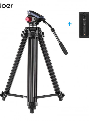 Professional Aluminum Alloy Video Tripod 67inch Black