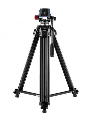 Professional Aluminum Alloy Video Tripod 67inch Black