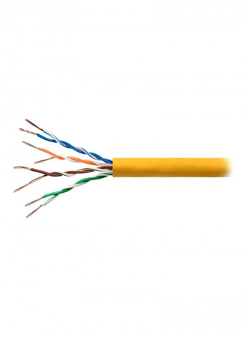 UTP Cat6 24AWG Ethernet Bulk Cable 250feet Yellow/Green/Blue