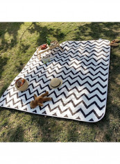 Mat Casual Portable Waterproof Color Block Mat Multicolour L