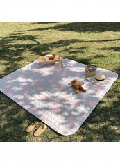 Non-Slip Printed Floor Mat Grey/Pink L