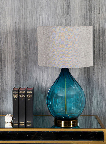 Handmade Table Lamp Featuring Glasswork Marlin Blue 64cm
