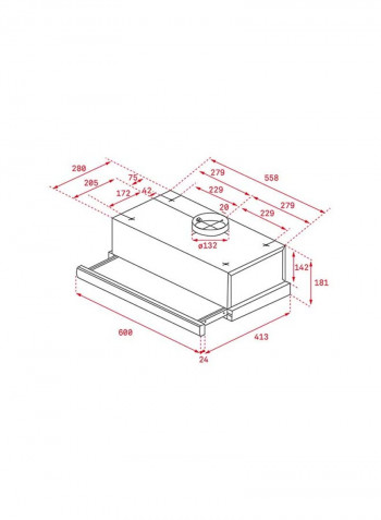 Tl 6310 60Cm Pull-Out Hood With Double Motor Turbine 40474250 Silver