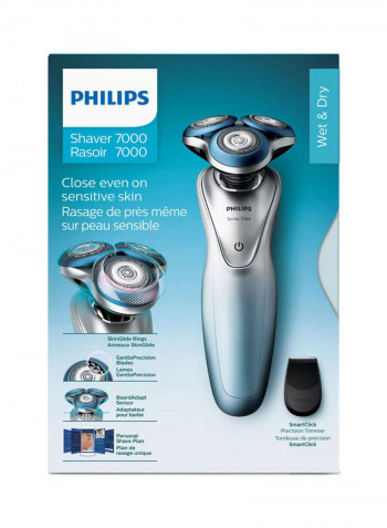 Shaver 7000 With Precision Trimmer Silver/Turquoise 509.5g