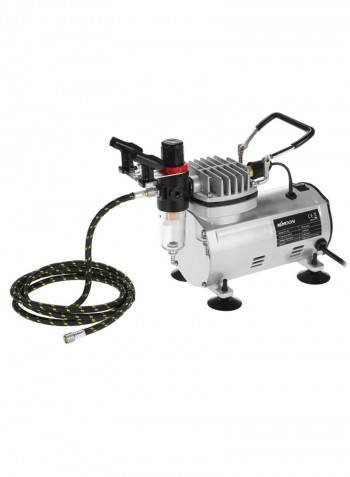 220V Professional Gravity Feed Dual Action Airbrush Air Compressor Kit Multicolour 41.50X16.00X31.00cm