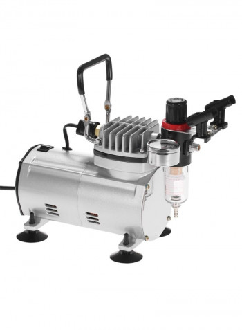 220V Professional Gravity Feed Dual Action Airbrush Air Compressor Kit Multicolour 41.50X16.00X31.00cm