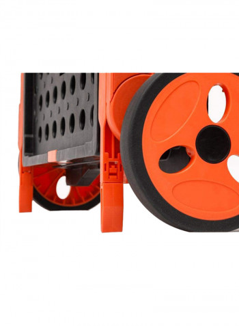 Folding Double Level Platform Trolley Orange 20/60kg