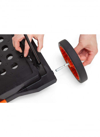 Folding Double Level Platform Trolley Orange 20/60kg