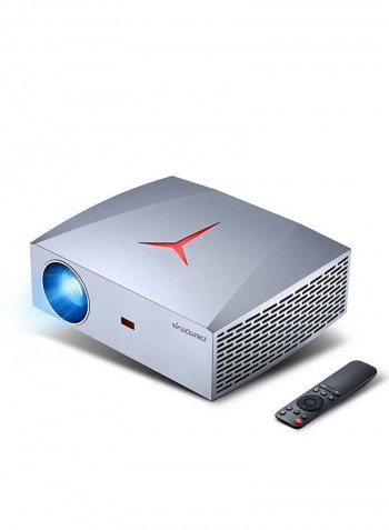 LED Projector 1080p 4200 Lumens supports Airplay/Miracast with 120-Inch Projector Screen PROJ-WO-29-S_SCR-04 Silver