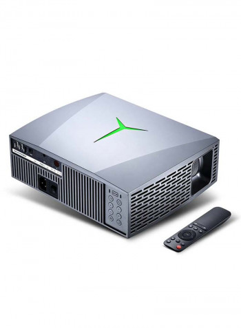LED Projector 1080p 4200 Lumens supports Airplay/Miracast with 120-Inch Projector Screen PROJ-WO-29-S_SCR-04 Silver