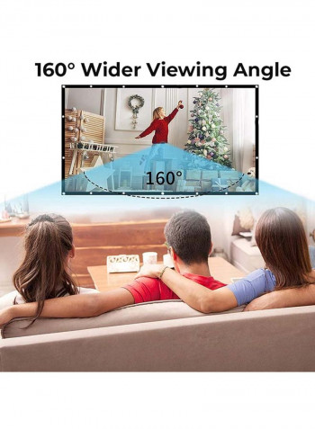 LED Projector 1080p 4200 Lumens supports Airplay/Miracast with 120-Inch Projector Screen PROJ-WO-29-S_SCR-04 Silver