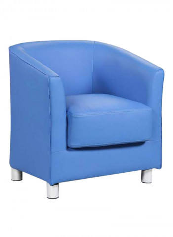 PU Tub Chair Blue 73x74x64centimeter