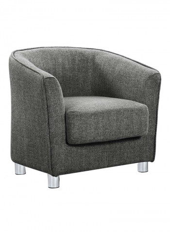 PU Tub Chair Charcoal Grey 73x74x64centimeter