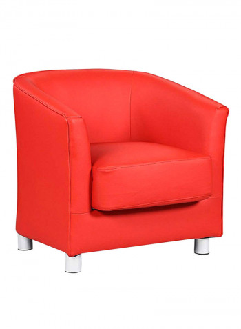PU Tub Chair Red 73x74x64centimeter