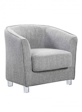 PU Tub Chair Grey 73x74x64centimeter