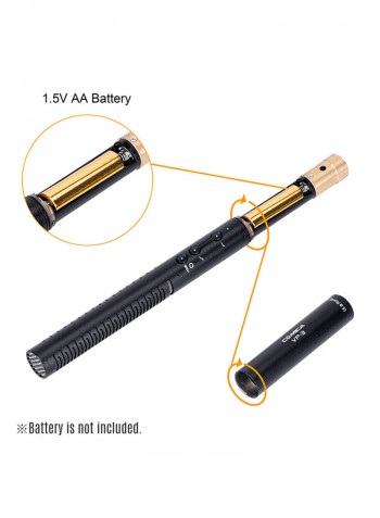 Shotgun Photography Condenser Microphone Black