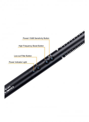 Shotgun Photography Condenser Microphone Black