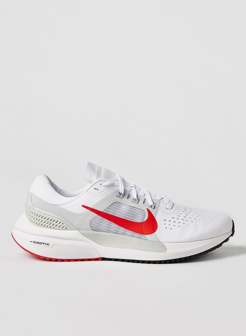 Zoom Vomero 15 Running Shoes WHITE/CHILE RED-PURE PLATINUM-WOLF GREY-