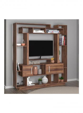 Dyce 2-Door Wall Unit For Tv Brown