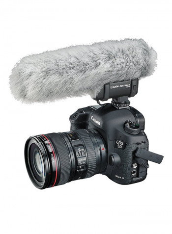 Stero And Mono Camera-Mount Microphone AT8024 Black