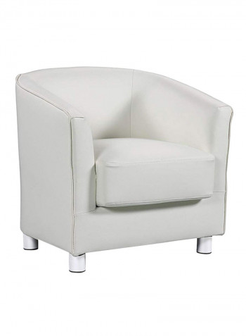 PU Tub Chair White 73x74x64centimeter