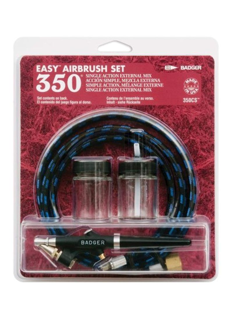 350 Easy Airbrush Set Black/Blue/Clear