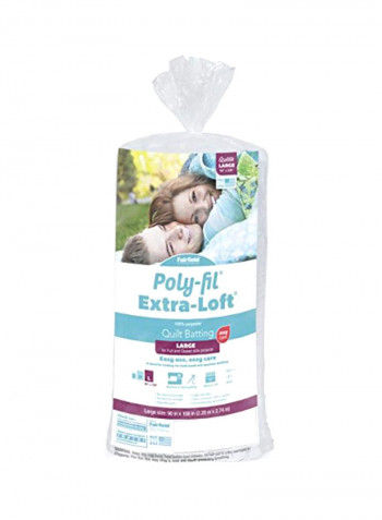 Extra-Loft Bonded Batting Queen White 90x108inch